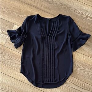 Ann Taylor Navy Blouse - Size XS